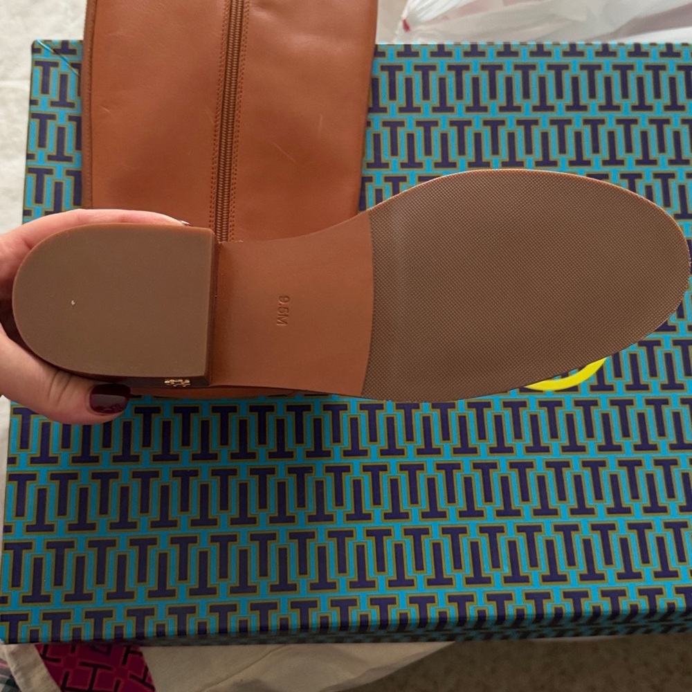 Tory Burch Tan Leather Ankle Boots - Picture 7 of 7